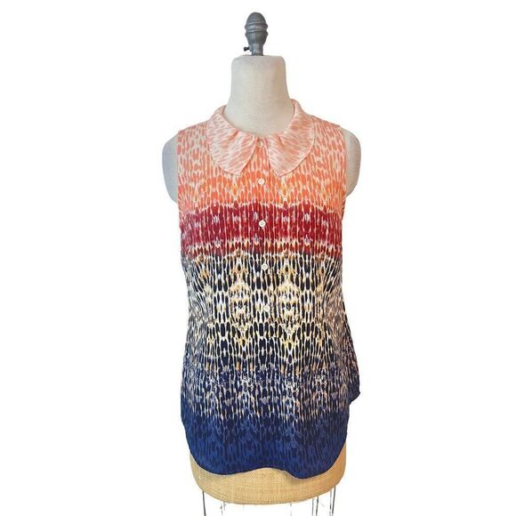 Cabi Love Sleeveless Ombre Printed Blouse Tunic Style 3078 Medium - Picture 2 of 5